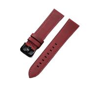 YGUK0J Vintage Retro Genuine Leather Watch Band 18mm 20mm 22mm 24mm Quick Release Soft Bracelet Men Women Blue Green Strap(Red,22mm)