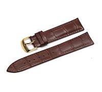 YGUK0J Watch Band Genuine Leather Straps Watchbands 12mm 18mm 20mm 22mm Accessories Suitable(Brown Gold,16mm)