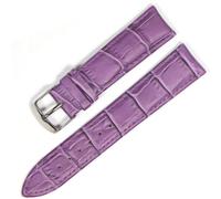 YGUK0J Watch Band Genuine Leather Straps Watchbands 12mm 18mm 20mm 22mm Accessories Suitable(Purple Silve,14mm)