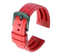 YGUK0J Watch Strap 18mm 20mm 22mm 24mm Sport Watchband Black Green Wristband with Quick Release Spring Bar(Red,22mm Black Buckle)