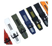 YGUKOJ 26MM 22MM 20MM QuickFit Strap Compatible With Garmin EPIX Fenix 7 7X 7S Solar 6 6X 6S Pro 5X 5S Plus/Instinct 2/Forerunner 945 Silicone Band(Army green black,QuickFit 22mm)