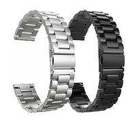 YGUKOJ 2PCS Mesh & Soild Stainless Steel Watchband 20mm Compatible With Galaxy Watch 42mm/Active 40mm/Gear S2 Classic/Gear Sport Band Strap(Beige,22mm lug width)