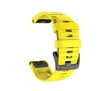 YGUKOJ Band Strap Compatible With Garmin Fenix 6 6X Pro Quick Compatible With 22mm 26mm Watchband Compatible With Fenix 5 5X Plus Quick Release Silicone Wrist Bands(Yellow,26mm for Fenix6X 5X)