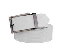 YGUKOJ Pin Buckle White Genuine Leather Waistband Casual Fashion Men Belts Classic Designer Waist Strap(120CM,White Gray buckle)