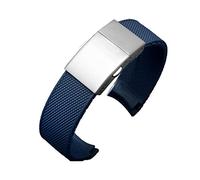YGUKOJ Silicone Fluorous Rubber Watchband 21mm Compatible With Longines Hydroconquest L3 Conquest Sports Diving Watch Strap Black New(Black)