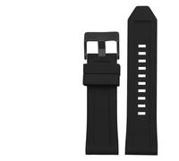 YGUKOJ Silicone Rubber Bracelet Watch Band 24mm 26mm 28mm Compatible With Diesel DZ4496 DZ4427 DZ4487 DZ4323 DZ4318 DZ4305 Mens Watches Strap(Black black buckle,28mm)