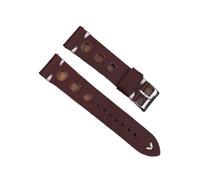 YGUKOJ Solid Color Watchband Genuine Leather Hand-Stitching Vintage Strap Compatible With Rolex Watch Watchbands Strap 18mm 20mm 22mm 24mm For Men(Wine red,20mm)