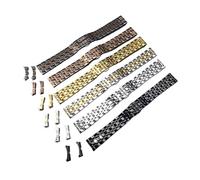 YGUKOJ Solid Metal Watchabnds Bracelet Silver Zwart Rose Gold Men Women Stainles Steel Watch Band Strap 12mm 14mm 16mm 18mm 19mm 20mm(Silver rose gold,19mm)