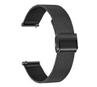 YGUKOJ Stainless Steel Straps Compatible With Garmin Forerunner 55 245 645M Smart Watch Band Metal Bracelet Belts Compatible With Approach S40 S12 S42 Correa(Style 2 Black,For Approach S42)