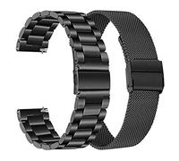 YGUKOJ Stainless Steel Straps Compatible With Garmin Forerunner 55 245 645M Smart Watch Band Metal Bracelet Belts Compatible With Approach S40 S12 S42 Correa(Package 1,For Approach S42)