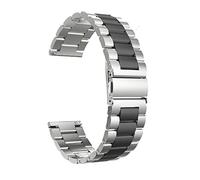 YGUKOJ Stainless Steel Straps Compatible With Garmin Forerunner 55 245 645M Smart Watch Band Metal Bracelet Belts Compatible With Approach S40 S12 S42 Correa(Style 1 Silve Black,For Forerunner 645M)