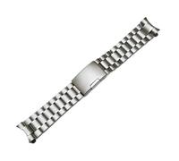 YGUKOJ Stainless Steel Watch Band 18mm 20mm 22mm 24mm Strap Wristband Curved End Watch Strap Double Lock Buckle Replacement Wrist Belt(Silver,16mm)