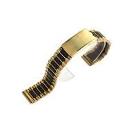 YGUKOJ Watchband Silver Godlden stainless steel 18mm belt Compatible with RADO MEN'S WRIST WATCH SL11(Gold Black)