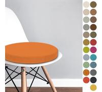 YGWRQY Round Chair Pad 30x30x8 CM Bistro Circular Chair Cushion Garden Kitchen Dining Chair Seat Cushion Memory Foam Chair Seat Pad,Color#13 orange