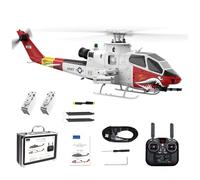 YGWXYYZJ Flying Wolf GPS 15+ Minutes Flight - Electric Brushless RC Helicopter 1:35 Scale with Dual batteries Carrying Case Auto-Hover & One-Key Return for Adult & Beginners(White)