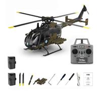 YGWXYYZJ RC Helicopter C180 BO105 No Ailerons 6CH 2 Brushless Motor Altitude Hovering Optical Flow Localization One-Key Inverted Flight with 2 Batteries for Adults Expert(Camouflage)