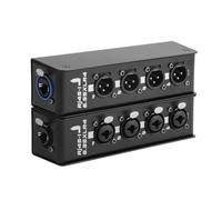 YgybeyondPlug-and-Play 4-Channel XLR to Ethernet Adapter, Stage Lighting & Audio Signal, Multi-Functional RJ45-XLR4 Adapter Box, 4-Channel Analog Audio (Portable for Stage/Studio)