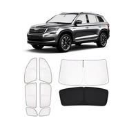 YGYQZ Car Sunshade Windscreen for Skoda Kodiaq 2017-2024, Privacy Car Screen for Windscreen, Side & Rear Window Sun Shade Blackout, 8Pcs Complete Set of Heat Insulation & Privacy Protection