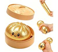 YGYZKJSD Giant Glitter Dumpling Squishy, 2026 Upgrade Dumpling Squishy Mystery Box,Colorful Dumplings Stress Balls Fidget Sensory Toy,Stocking Stuffers with Food Steamer Stretchy Desk Toys