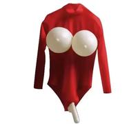 YGZHANYUANOKU Cosplay Handmade Unisex Latex Rubber Halloween Inflation Masquerade Clubs Customized ,Red,7XL