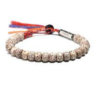 YGZHANYUANOKU Natural Xingyue Bodhi Seed 6 * 8MM Bead Men Bracelet Tibetan Buddhism Wrist Mala Six Ture Words Women,Bodhi Seed,17cm