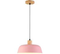 YGZPALH Nordic Danish Style Light Fixture Macaron Lamp Shade Adjustable Pendant Lights for Kitchen Island Ambient Lighting Oak+Metal Lamp Shade for Dining Room Bar Restaurant Kitchen Island Sink