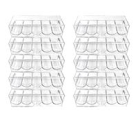 YH Poker Clear Acrylic Poker Chip Tray With Cover-Set of 10 By