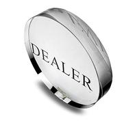 YH Poker Yuanhe Transparent Poker Dealer Button, Crystal Casino Dealer, 2" Clear Glass, 1pc, Adult, 12+ Years