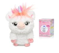YH YUHUNG Interactive Talking Unicorn Plush, Voice Recording & Repeating Toy with Bobbing Head, Magical Stuffed Animal Gift for Girls & Boys Ages 3+, Fantasy Nursery Decor