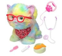 YH YUHUNG Remote Control Walking Kitty Toy with Vet Role-Play Set, Meows & Tail-Wags, Touch/Voice Sensing, Ages 3+, 3×AAA (not included)