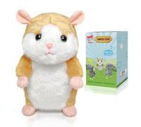 YH YUHUNG Talking Hamster Plush Toy Repeats What You Say Voice Repeating Stuffed Animal Talk Back Toy for Kids