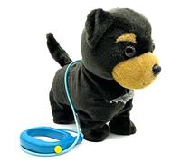 YH YUHUNG Walking and Barking Toy Dog on a Lead Puppy Interactive Dog Toys for Kids(Black)