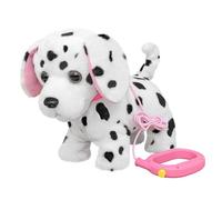 YH YUHUNG Walking Dalmatian Dog on a Lead, Head Nod,Walking,Barking,Tail Wagging,Electrnoic Pets Puppy Plush Toy for Kids,Boys and Girls Gift