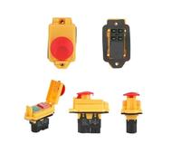 YH02-A 110V 8A / 220V 15A 4PIN 5PIN electromagnetic switch start button large panel machine tool equipment waterproof(Type D 4PIN Socket,110V)