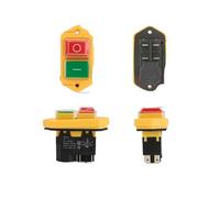 YH02-A 110V 8A / 220V 15A 4PIN 5PIN electromagnetic switch start button large panel machine tool equipment waterproof(Type B 4PIN Plug,220V)