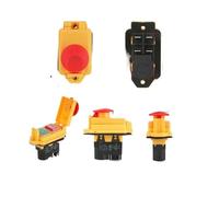 YH02-A 110V 8A / 220V 15A 4PIN 5PIN electromagnetic switch start button large panel machine tool equipment waterproof(Type D 4PIN Plug,220V)