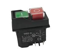 YH02-A 4Pins/5Pins Electromagnetic Starter Push Button Switches 16A AC250V IP55 Waterproof Machine Garden Tool Can Replace KJD17(4 Pins)