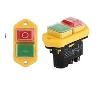 YH02-A Electromagnetic Switch 110V 8A / 220V 15A 4PIN 5PIN Starter Push Button For Machine Tool Equipment 1Pcs(5PIN,110V)
