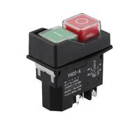 YH02-A Waterproof Pushbutton Switch for KLD-28A, 120V/250V 5-Pin, IP55 Rated, for Lathe Machines and Industrial Tools