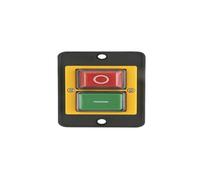 YH02-A YH01-A 110V 220V Electromagnetic Switch Starter Push Button Large Panel for Machine Tool Equipment Waterproof(4PIN Socket Black,110V)