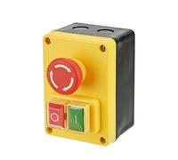 YH02A D-2 120V/250V 16A Electromagnetic Push Button Switc Emergency stop Switches for Electric Tools and Machine Tool Equipment(120VAC)