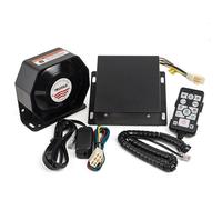 YHAAVALE 9200E Amplifier Police Siren & Metal Ultra Slime Octagon Compact Flat Speaker,DC12V 100W Multi-Tones Wired Control with Mic Loudspeaker Emergency Electronic PA System for Police Cars