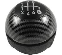 YHAINI Car Gear knob for Fiat 500 500C 2007-2018 Gear Shift Knob Gaiter Boot Cover Case(6 Speed Carbon Fiber)