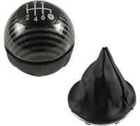 YHAINI Car Gear knob for Fiat 500 500C 2007-2018 Gear Shift Knob Gaiter Boot Cover Case(Carbon 6 Speed)