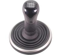 YHAINI Car Gear knob for Ford for Fiesta for Fusion 2002-2008 MT 5 6 for Speed Handle Boot Cover Gaiter(6 Black Gaiter)