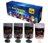 YHAspace 7LB Rock Tumbler Grit Kit - Silicon Carbide Grit Media Kit for Stone Tumbling - Coarse, Medium, Pre-Polish, Final Polish Grit Kit