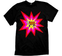YHBBKNBCFGD Cow T-Shirt Pow! Cow! pop-Art Funny Indie-Art(3X-Large)