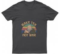 YHBBKNBCFGD Make Tea Not War Vintage Retro Peaceful Samurai Tea Drinker Wisdom of Uncle Iroh(Medium)