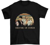 YHBBKNBCFGD Men's Thriving On Chaos Vintage, Classic Movie Shirt, Funny T-Shirt Black(X-Large)