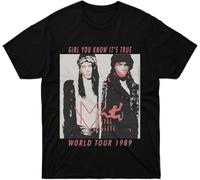 YHBBKNBCFGD Milli Friend Vanilli Gift for Men World Family Tour 1989 Boy Classic Sleeve Unisex Multicoloured(Small)